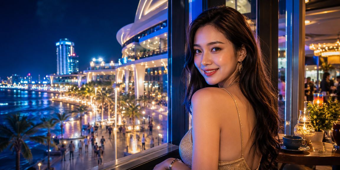 Người dùng Đà Nẵng ngồi quán cà phê thực hiện giao dịch nạp tiền trên f88be
