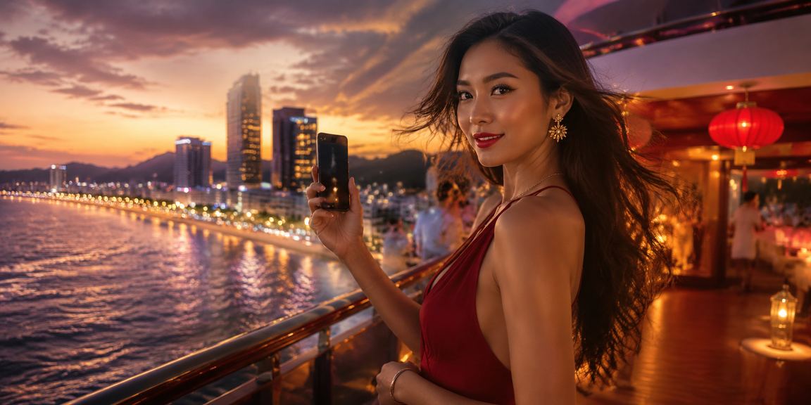 Người dùng tại bãi biển Đà Nẵng theo dõi cá cược thể thao và quản lý giao dịch trên f88be