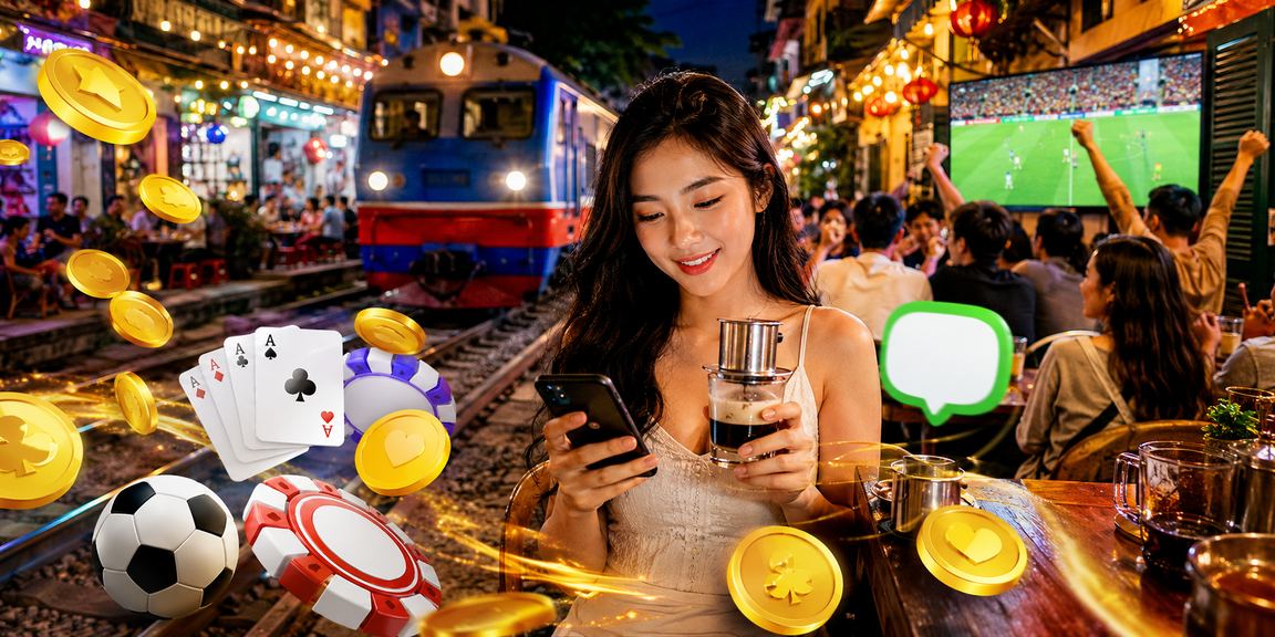 Người dùng tại quán cà phê Hà Nội vừa xem sự kiện thể thao vừa thử bài bạc trực tuyến trên f88be
